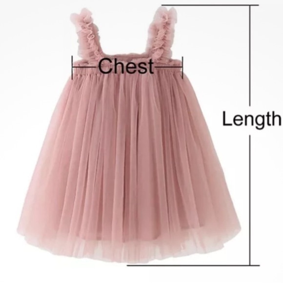 110 Dusty Rose Pink‎ Baby Toddler Layered Tulle Party Tutu Princess Dress - Picture 8 of 8